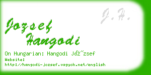 jozsef hangodi business card